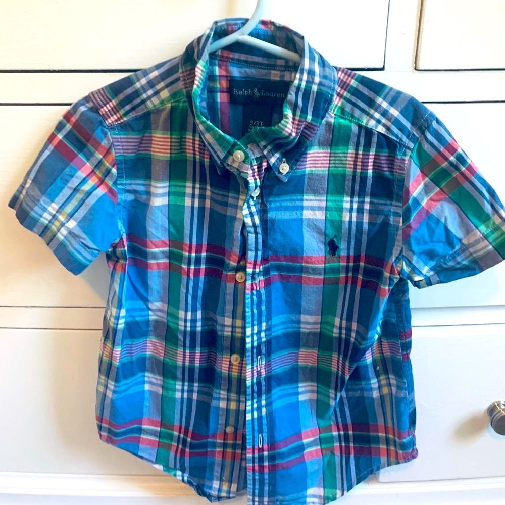 Ralph Lauren, Button Down,  Short Sleeve Top, 3T